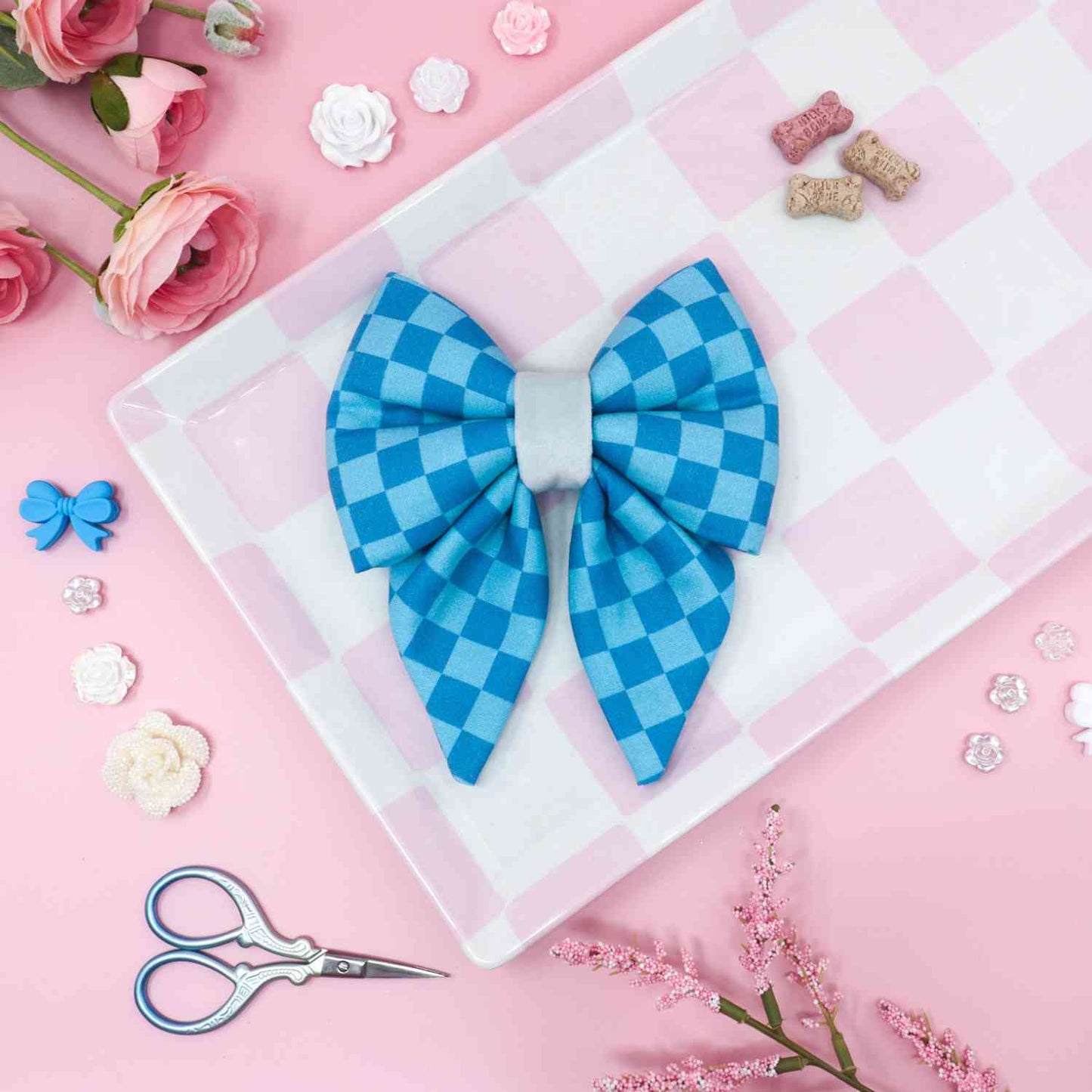 "Coastal Check” Sailor Bow