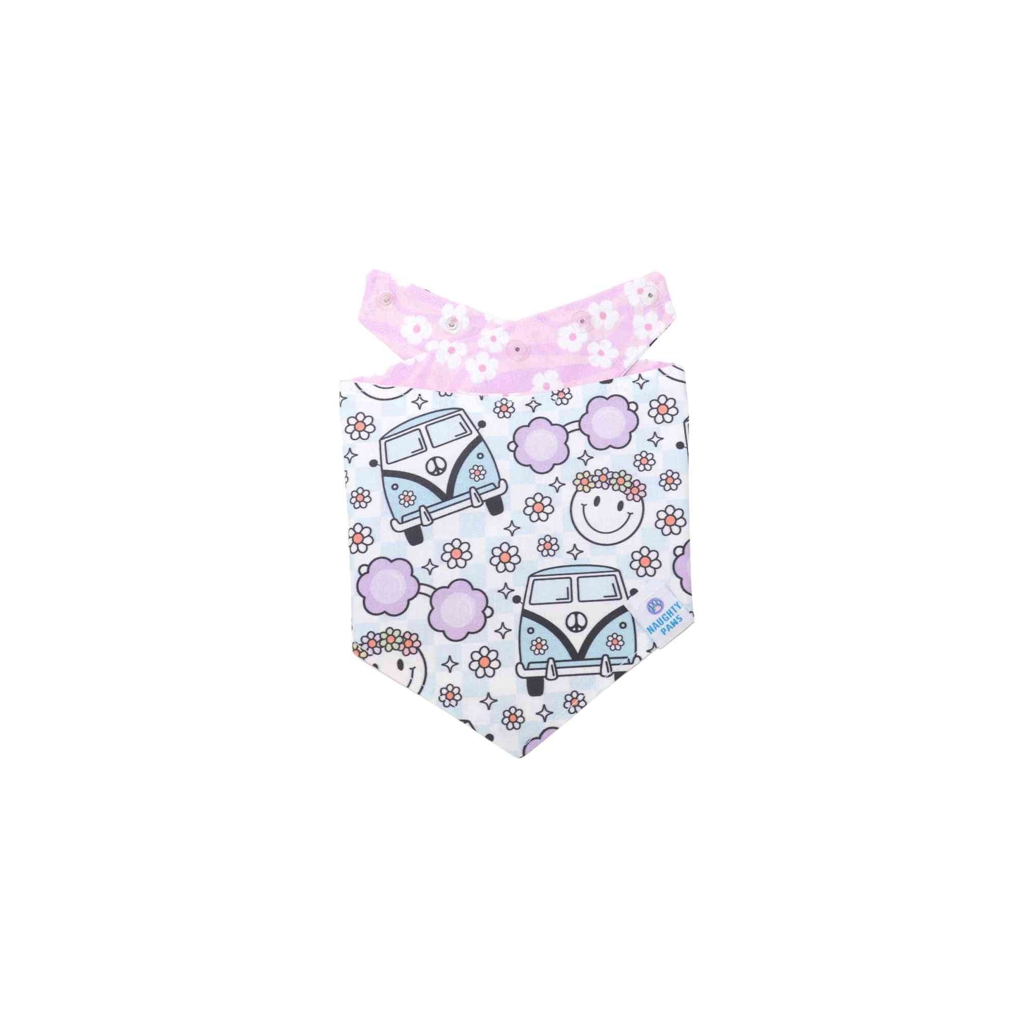 "Flower Power" Reversible Bandana
