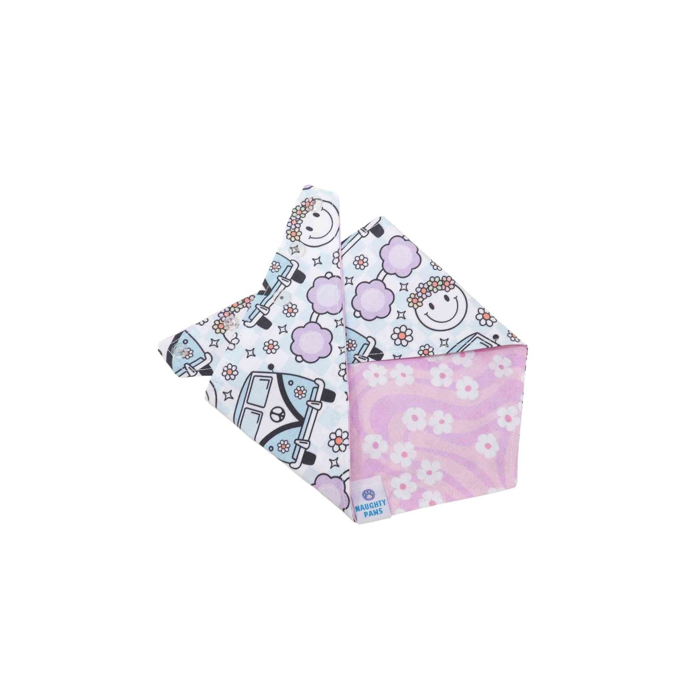 "Flower Power" Reversible Bandana