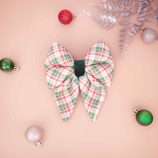 “Holiday Tartan" Sailor Bow