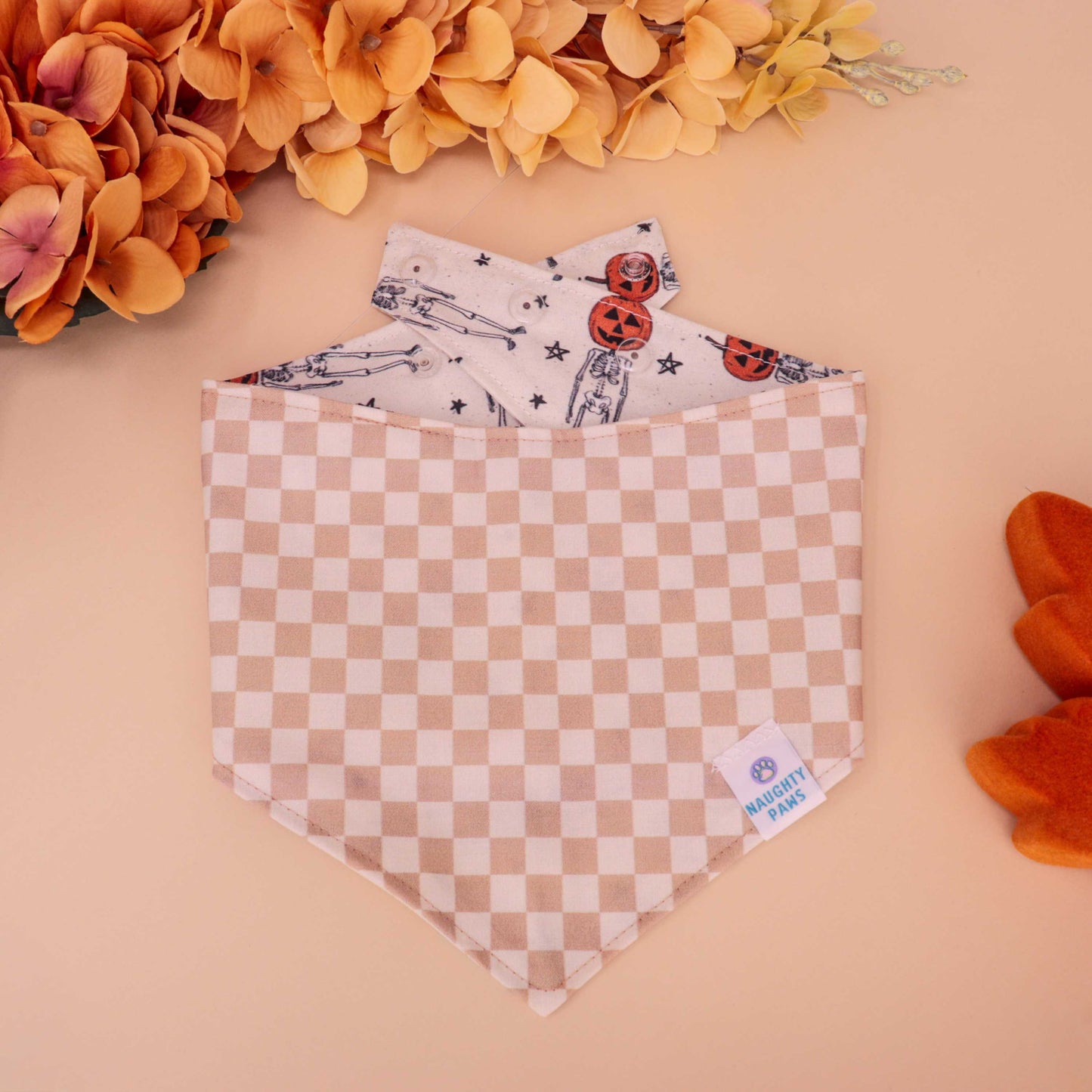 "Latte Check" Reversible Bandana