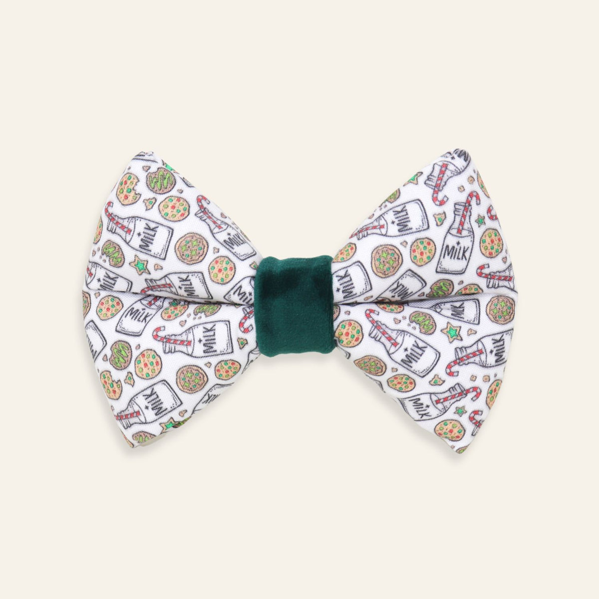 "Milk and Cookies" Puffy Bow Tie