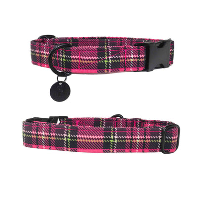 "Midnight Rose Plaid" Collar