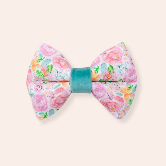 "Rosy Rendezvous " Puffy Bow Tie