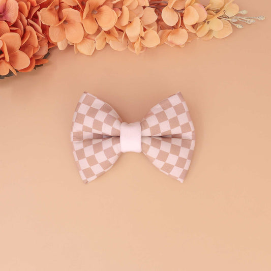 "Latte Check" Puffy Bowtie