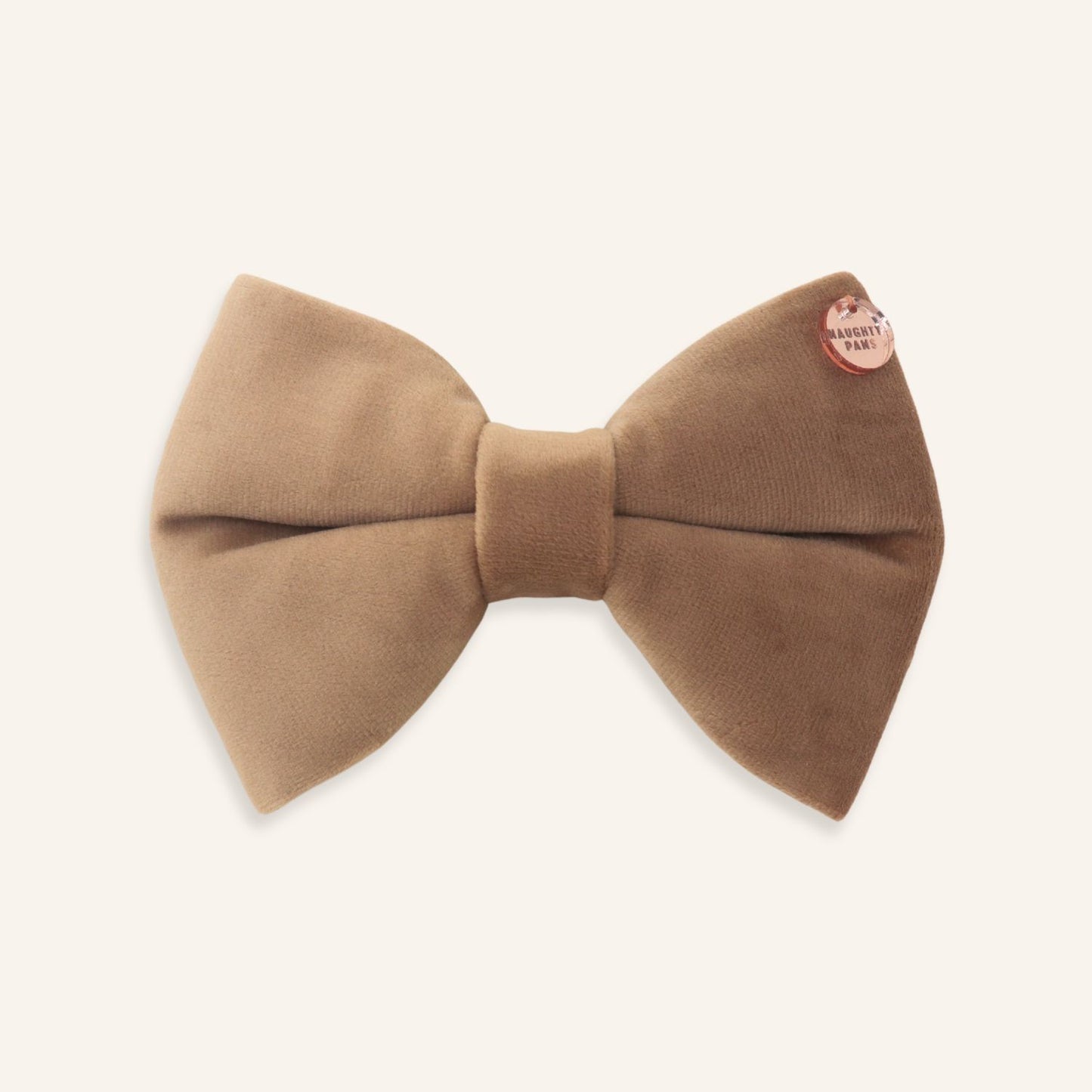 "LATTE" VELVET BOWTIE
