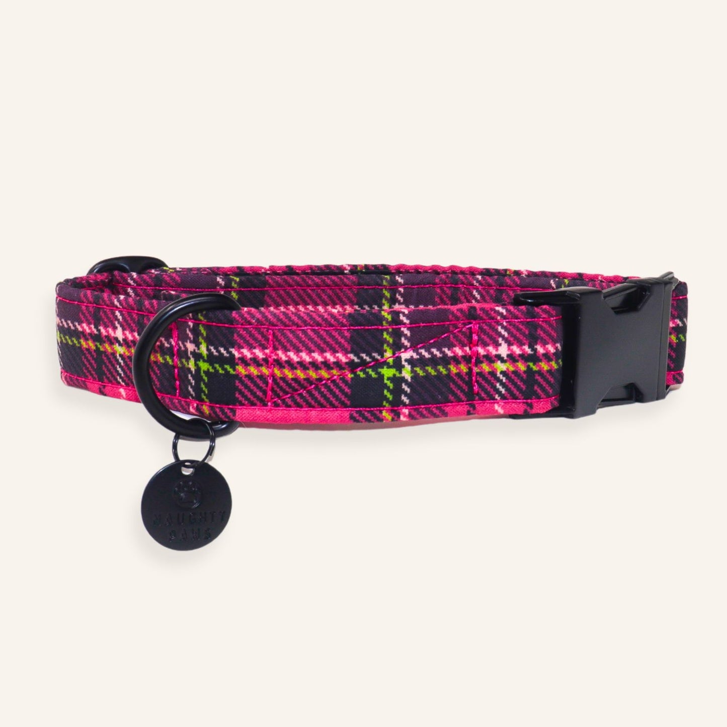 "Midnight Rose Plaid" Collar