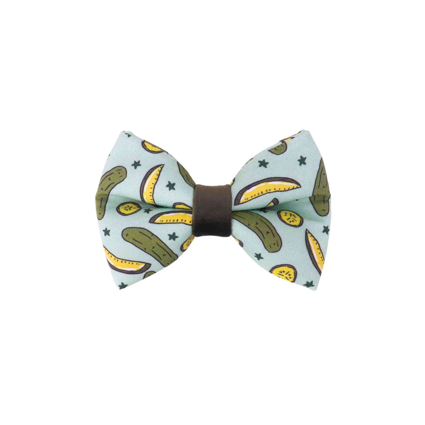 "Minty Pickle" Puffy Bowtie