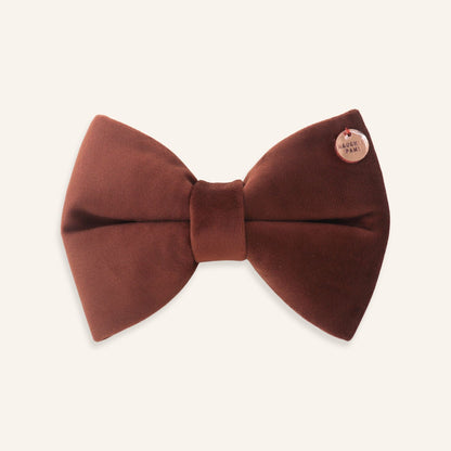 "ESPRESSO" VELVET BOWTIE