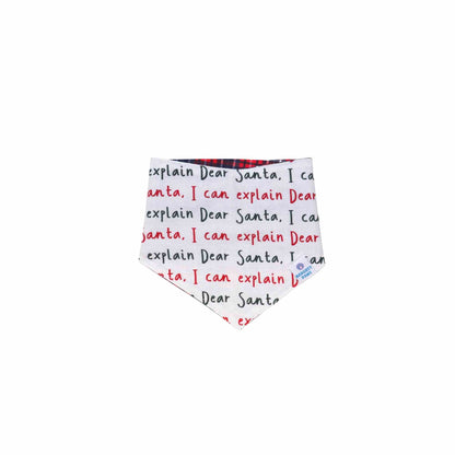 "Dear Santa"  Reversible Bandana