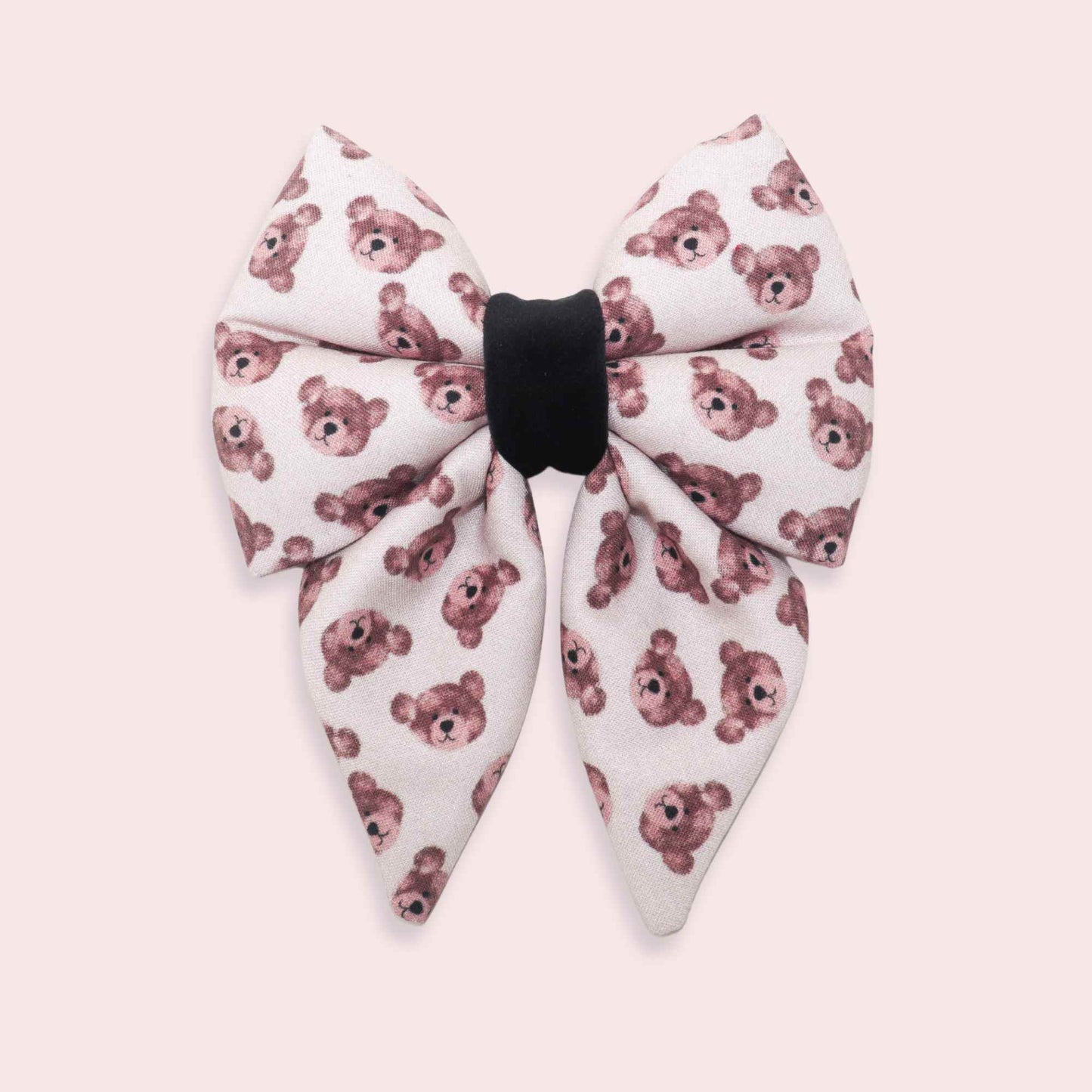 Teddy Bear Sailor Bow Tie, Boho Pet Accessory, Over the Collar Bow | Bear Hugs