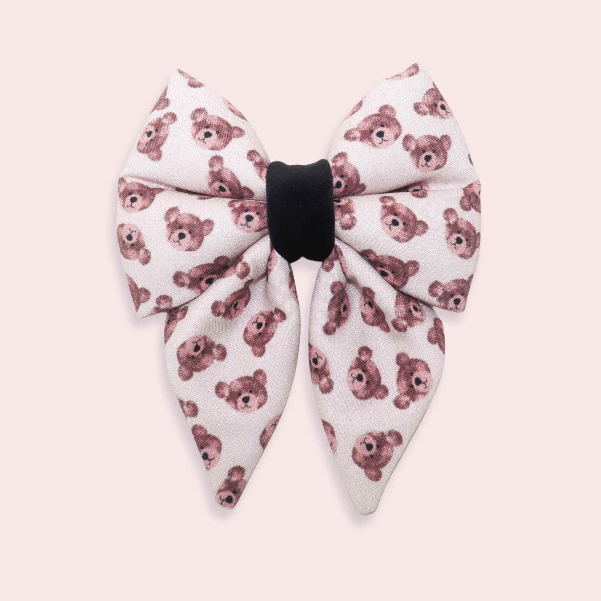 Teddy Bear Sailor Bow Tie, Boho Pet Accessory, Over the Collar Bow | Bear Hugs