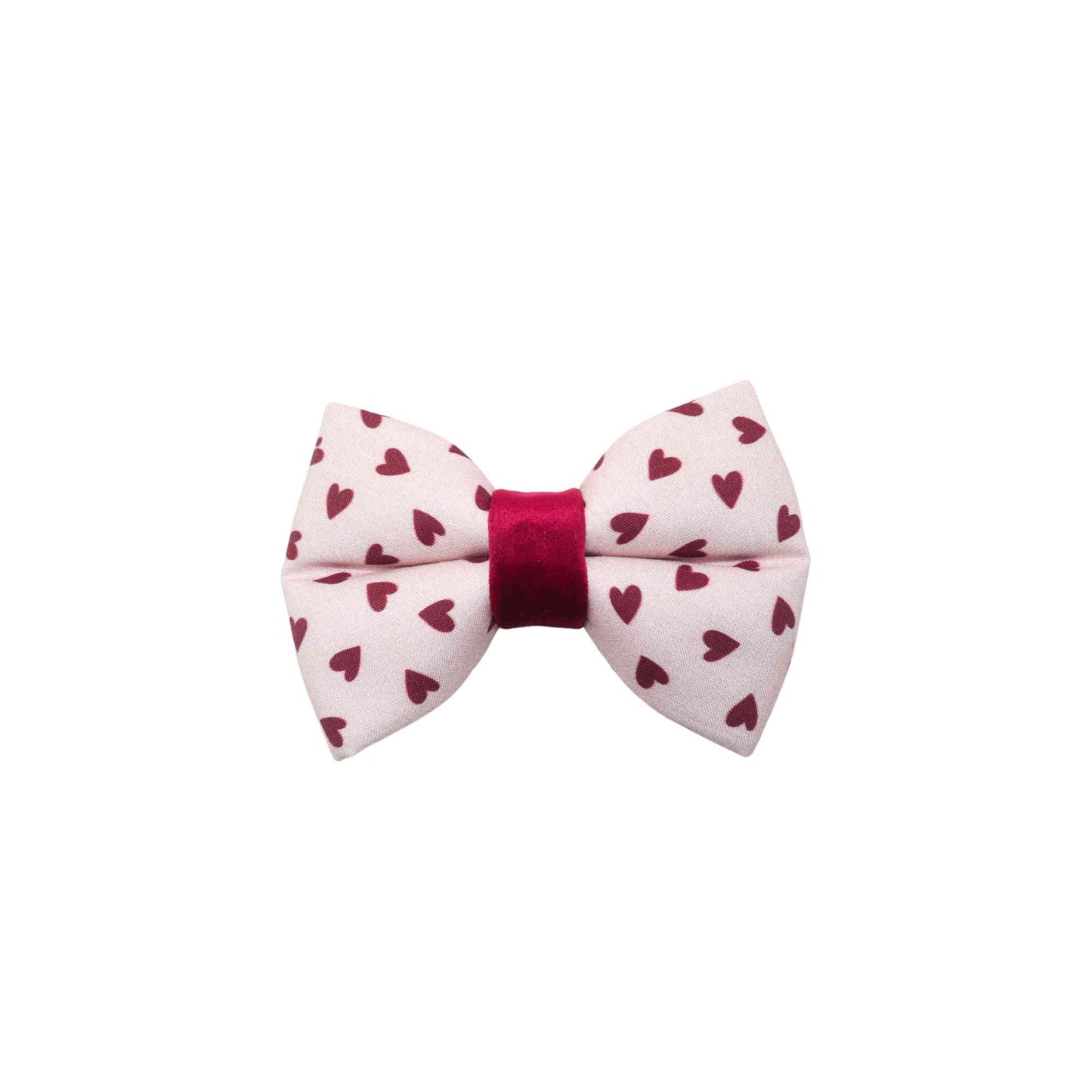 "Cabernet Hearts" Puffy Bowtie