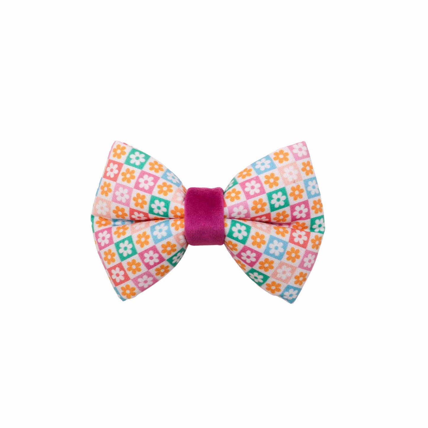 "Retro Floral" Puffy Bow Tie