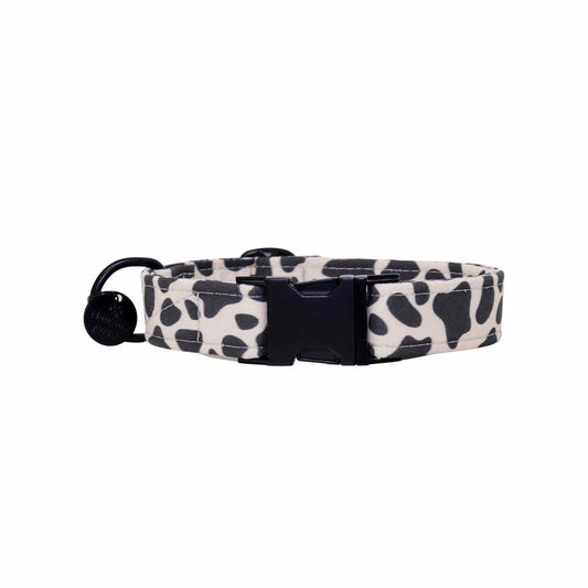 cow print boho dog collar, boy pet dog neckwear
