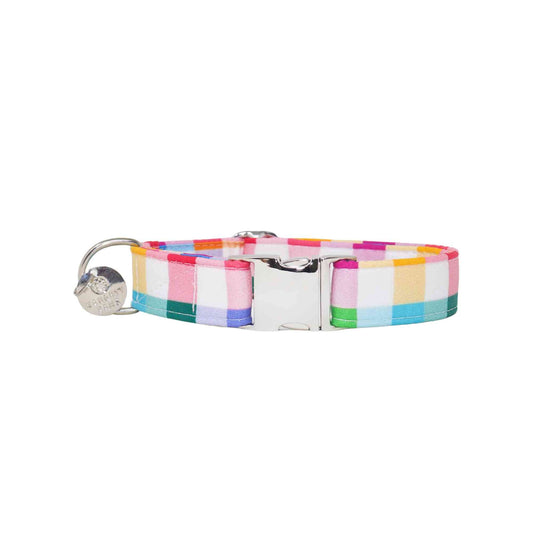 Looking for a unique and fun collar for your furry friend? Check out our "Checker Board" Multicolor Checker Neutral Dog Collar! Available in sizes ranging from extra extra small to extra large, our collar is designed to fit dogs of all sizes. The colorful checkerboard pattern adds a playful touch to your pup's look, while the neutral tones ensure versatility and style. 