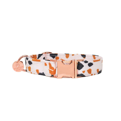 terrazzo fall dog collar neutral pet accessories