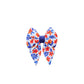 handmade orange and blue girl dog sailor bow over the collar for large and small dogs perfect for summer.